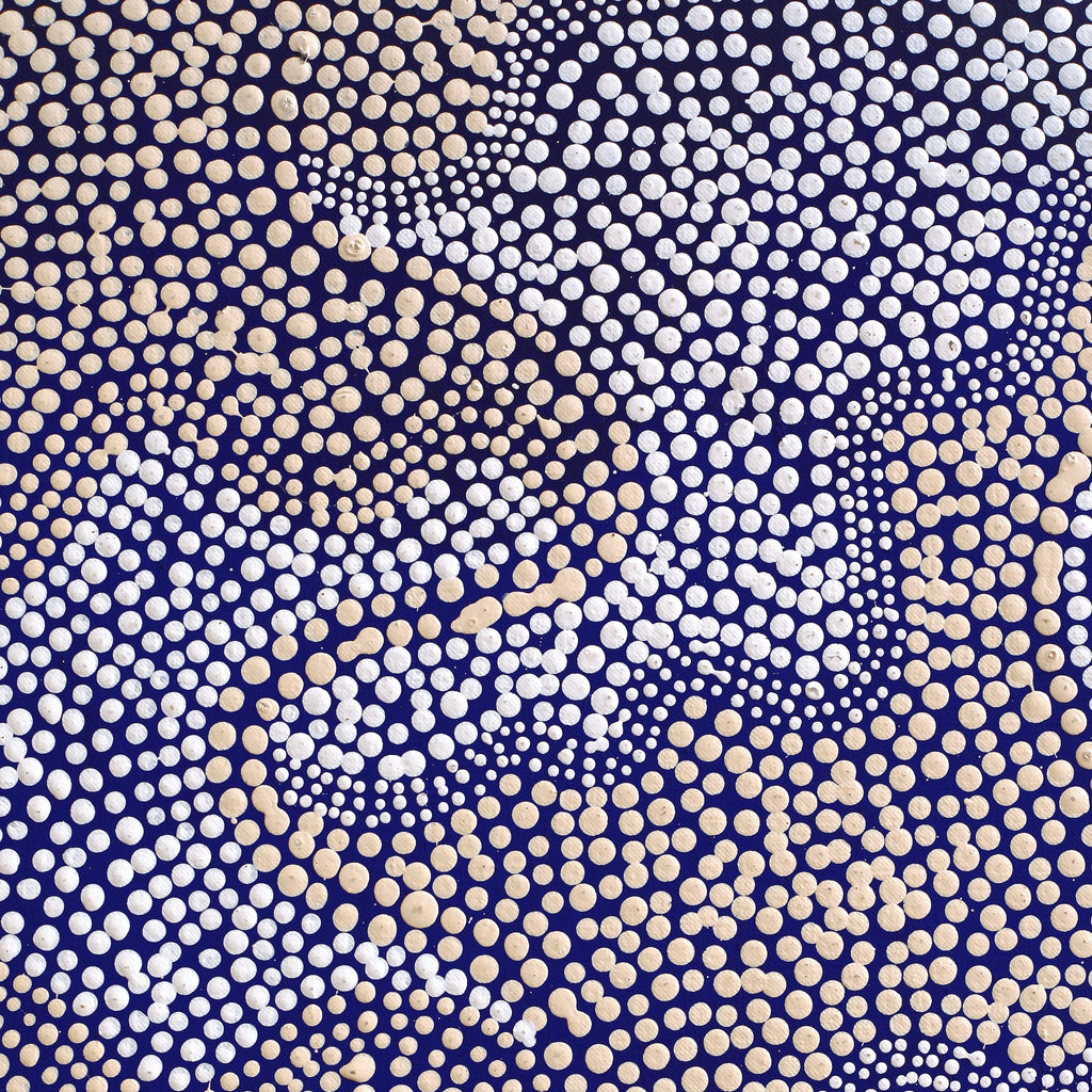 Aboriginal Artwork by Caroline Nakamarra Gibson, Ngapa Jukurrpa (Water Dreaming) - Wapurtali, 122x76cm