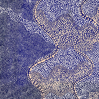 Aboriginal Artwork by Caroline Nakamarra Gibson, Ngapa Jukurrpa (Water Dreaming) - Wapurtali, 122x76cm