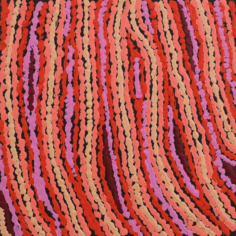 Aboriginal Artwork by Christine Napanangka Michaels, Lappi Lappi Jukurrpa, 30x30cm