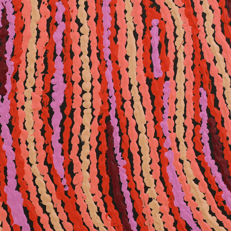 Aboriginal Artwork by Christine Napanangka Michaels, Lappi Lappi Jukurrpa, 30x30cm