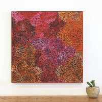 Aboriginal Artwork by Daphne Napurrula Marks, Yalka Dreaming (bush onion), 50x50cm