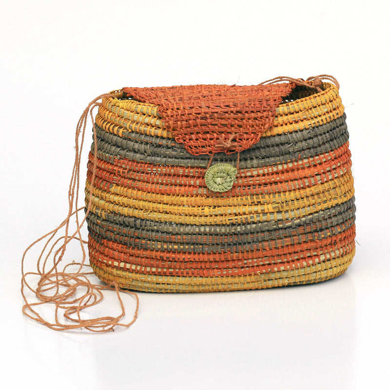 Aboriginal Artwork by Charmaine Ashley, Gapuwiyak - Woven Bag