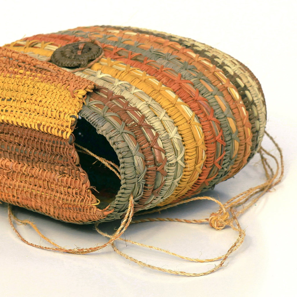 Aboriginal Artwork by Charmaine Ashley, Gapuwiyak - Woven Bag