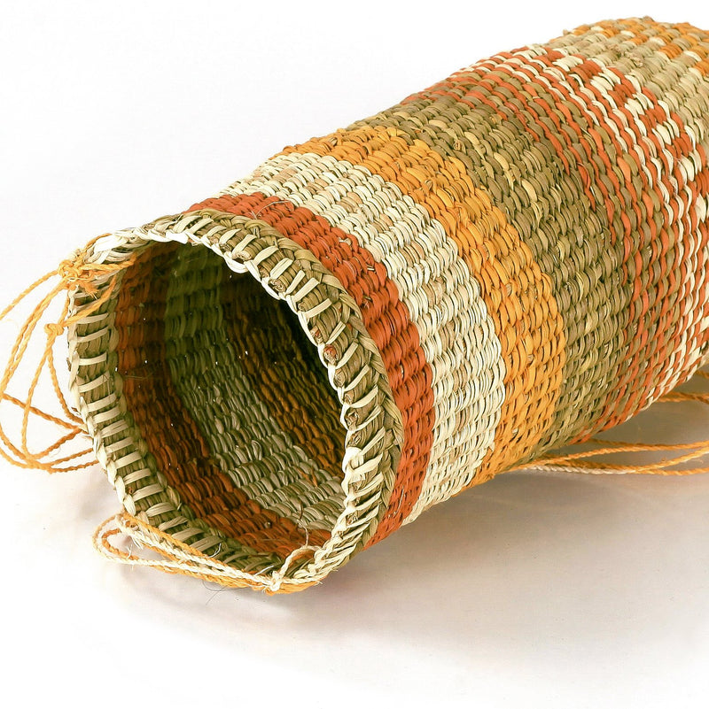 Aboriginal Artwork by Dorothy Bidingal, Gapuwiyak - Woven Dilly Bag