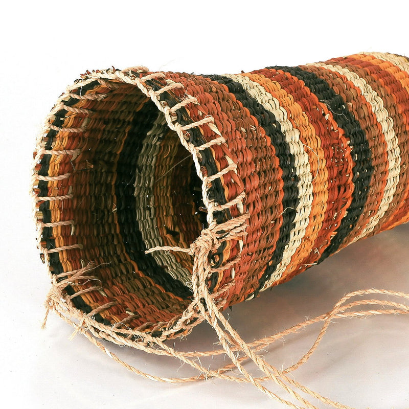 Aboriginal Artwork by Dorothy Warrngarrknga Ganambarr, Gapuwiyak - Woven Dilly Bag