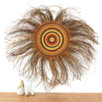 Aboriginal Artwork by Helen Djaypila Guyula, Gapuwiyak - Woven Mat, 49cm