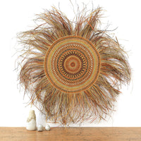 Aboriginal Artwork by Helen Djaypila Guyula, Gapuwiyak - Woven Mat 59cm