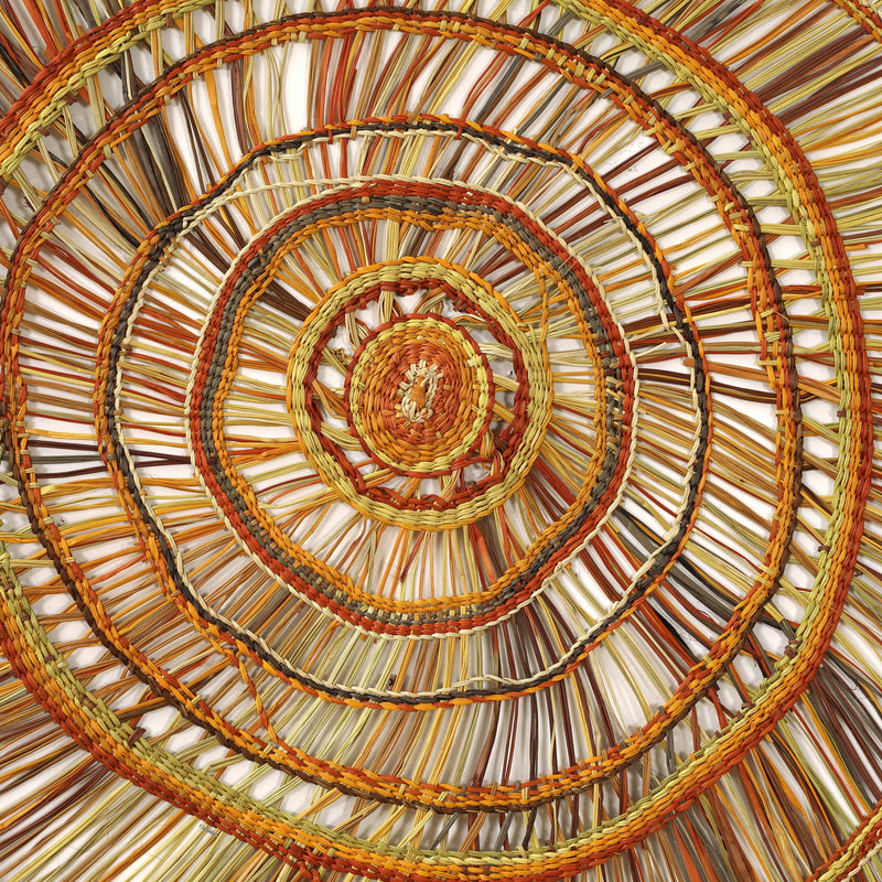 Aboriginal Artwork by Joy Gamunbuy Marrkula, Gapuwiyak - Woven Mat, 180cm