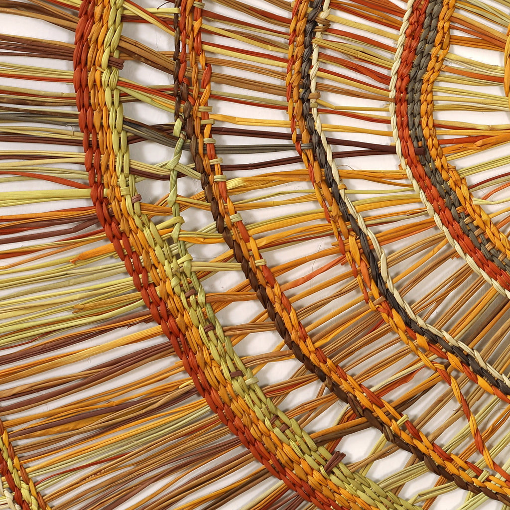 Aboriginal Artwork by Joy Gamunbuy Marrkula, Gapuwiyak - Woven Mat, 180cm