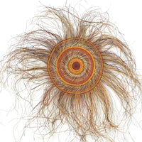 Aboriginal Artwork by Kathy Nyinyipuya Guyula, Gapuwiyak - Woven Mat, 50cm