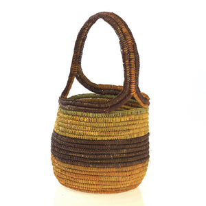 Aboriginal Art by Margaret Marrarrawuy Wanambi, Gapuwiyak - Woven Basket - ART ARK®