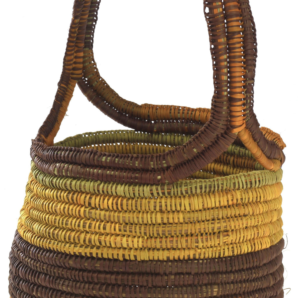 Aboriginal Art by Margaret Marrarrawuy Wanambi, Gapuwiyak - Woven Basket - ART ARK®