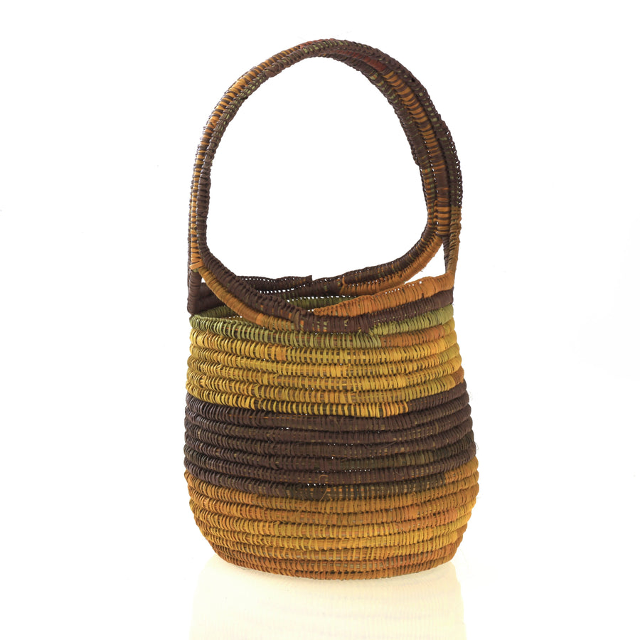 Aboriginal Artwork by Margaret Marrarrawuy Wanambi, Gapuwiyak - Woven Basket