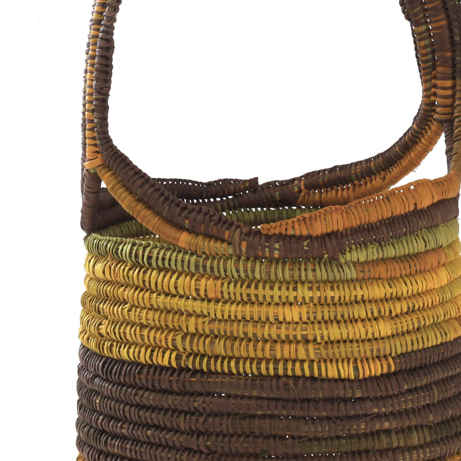 Aboriginal Artwork by Margaret Marrarrawuy Wanambi, Gapuwiyak - Woven Basket
