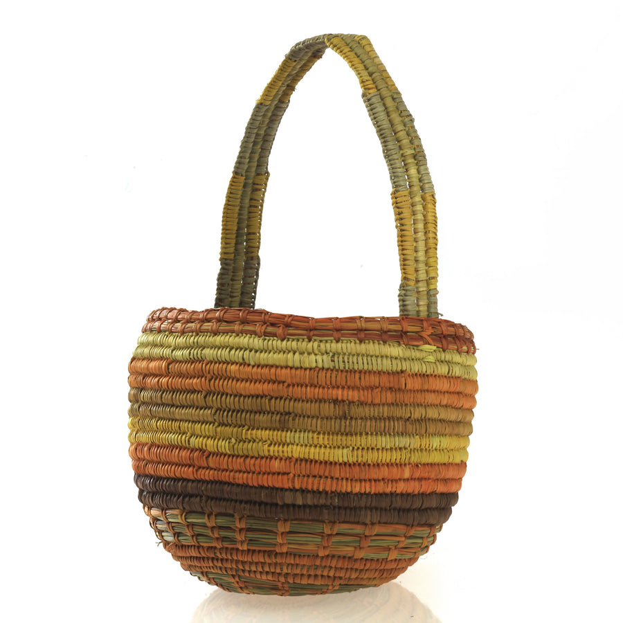 Aboriginal Artwork by Mavis Marrkula Djuliping, Gapuwiyak - Woven Basket