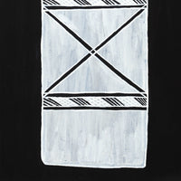Aboriginal Artwork by Yikaki Maymuru Paul, Wangupini (Thunder cloud), Gapuwiyak - 56x38cm