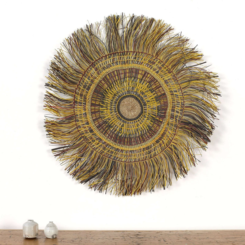 Aboriginal Artwork by Anna Ramatha Malibirr, Gapuwiyak - Woven Mat