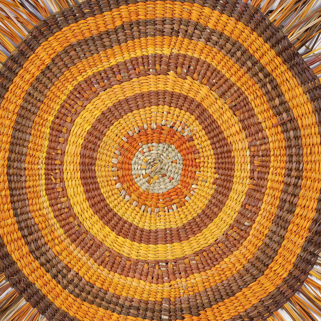 Aboriginal Art by Betty Guyula Gurrputukpuy - Woven Mat - 100cm - ART ARK®