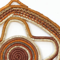 Aboriginal Artwork by Charmaine Ashley - Woven Mat - 36x35cm