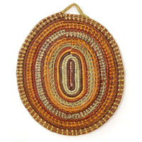 Aboriginal Artwork by Charmaine Ashley - Woven Mat - 43x34cm