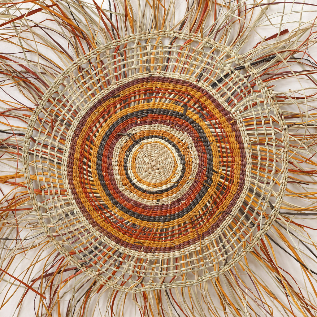 Aboriginal Artwork by Dorothy Dhulparrarrawuy Marrawungu - Woven Mat - 105cm