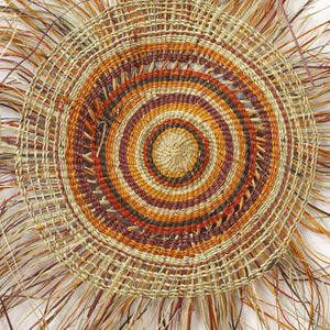 Aboriginal Artwork by Dorothy Dhulparrarrawuy Marrawungu - Woven Mat - 105cm - ART ARK®