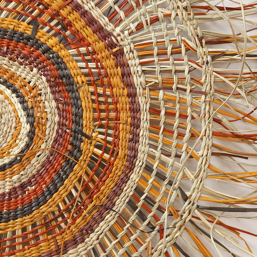 Aboriginal Artwork by Dorothy Dhulparrarrawuy Marrawungu - Woven Mat - 105cm