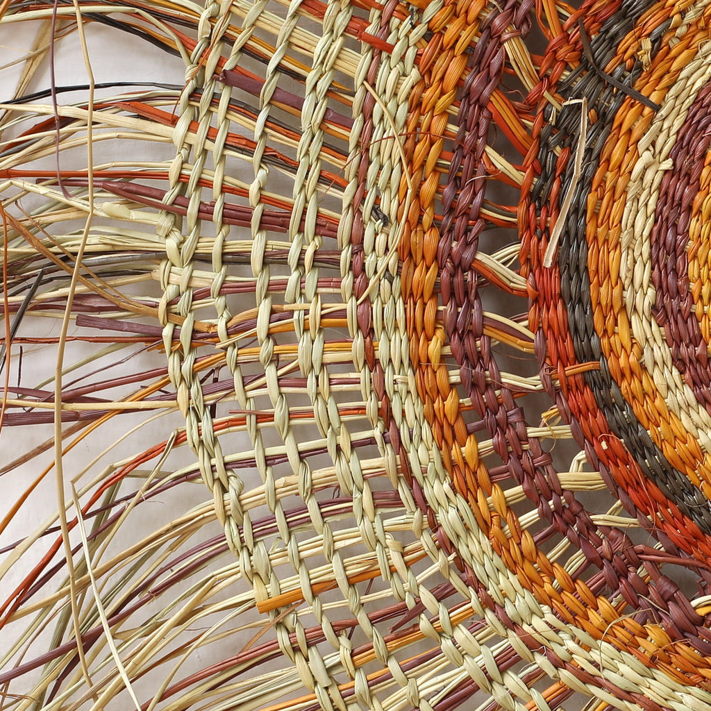 Aboriginal Artwork by Dorothy Dhulparrarrawuy Marrawungu - Woven Mat - 105cm