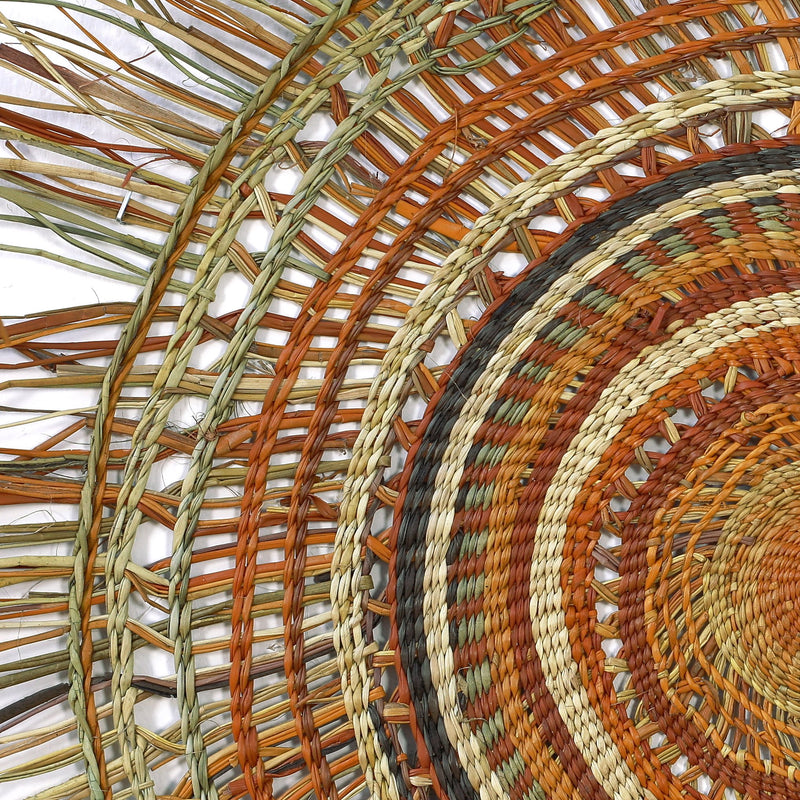 Aboriginal Artwork by Dorothy Dhulparrarrawuy Marrawungu - Woven Mat - 73cm