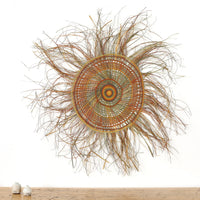 Aboriginal Artwork by Dorothy Dhulparrarrawuy Marrawungu - Woven Mat - 90cm