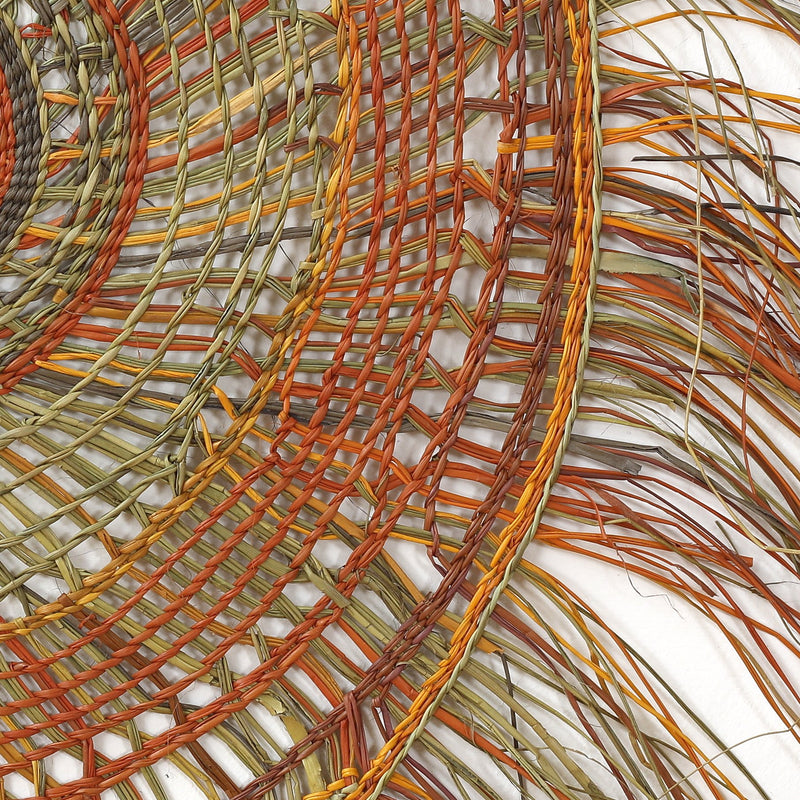 Aboriginal Artwork by Dorothy Dhulparrarrawuy Marrawungu - Woven Mat - 90cm