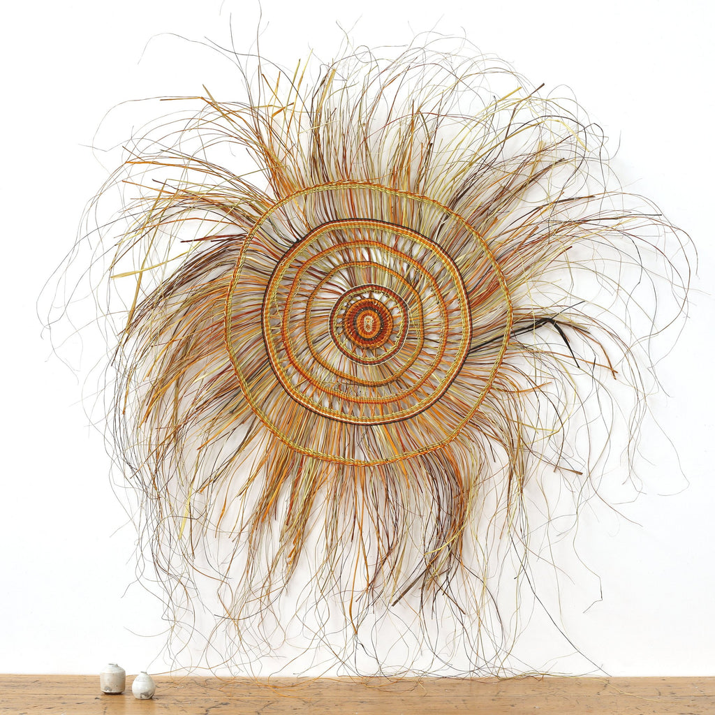 Aboriginal Art by Joy Gamunbuy Marrkula, Gapuwiyak - Woven Mat, 140cm - ART ARK®