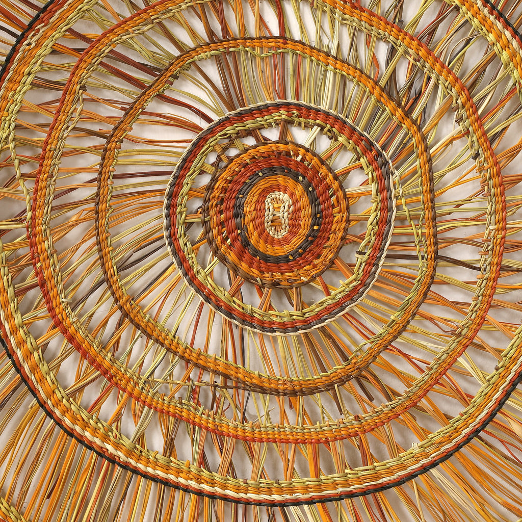 Aboriginal Art by Joy Gamunbuy Marrkula, Gapuwiyak - Woven Mat, 140cm - ART ARK®