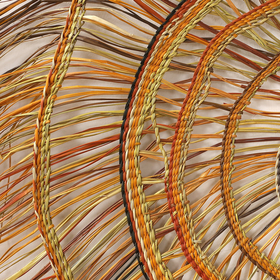 Aboriginal Artwork by Joy Gamunbuy Marrkula, Gapuwiyak - Woven Mat, 140cm