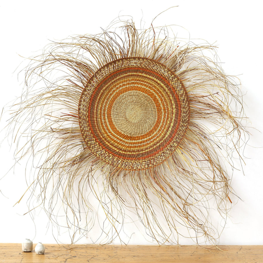 Aboriginal Artwork by Julie Malibirr Yikal - Woven Mat - 120cm