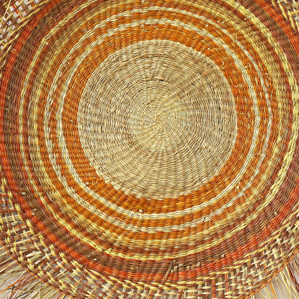 Aboriginal Artwork by Julie Malibirr Yikal - Woven Mat - 120cm