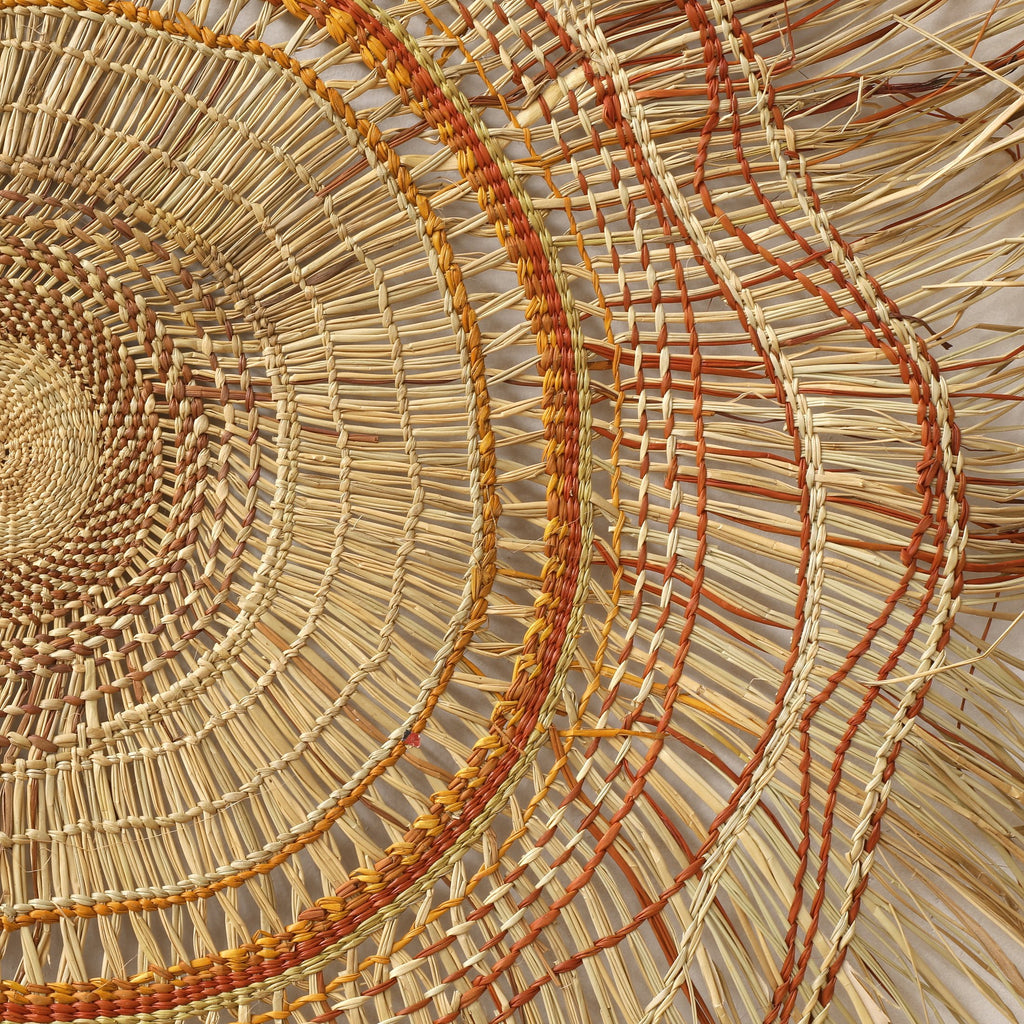 Aboriginal Artwork by Julie Marrkula Walangitj, Gapuwiyak - Woven Mat, 120cm