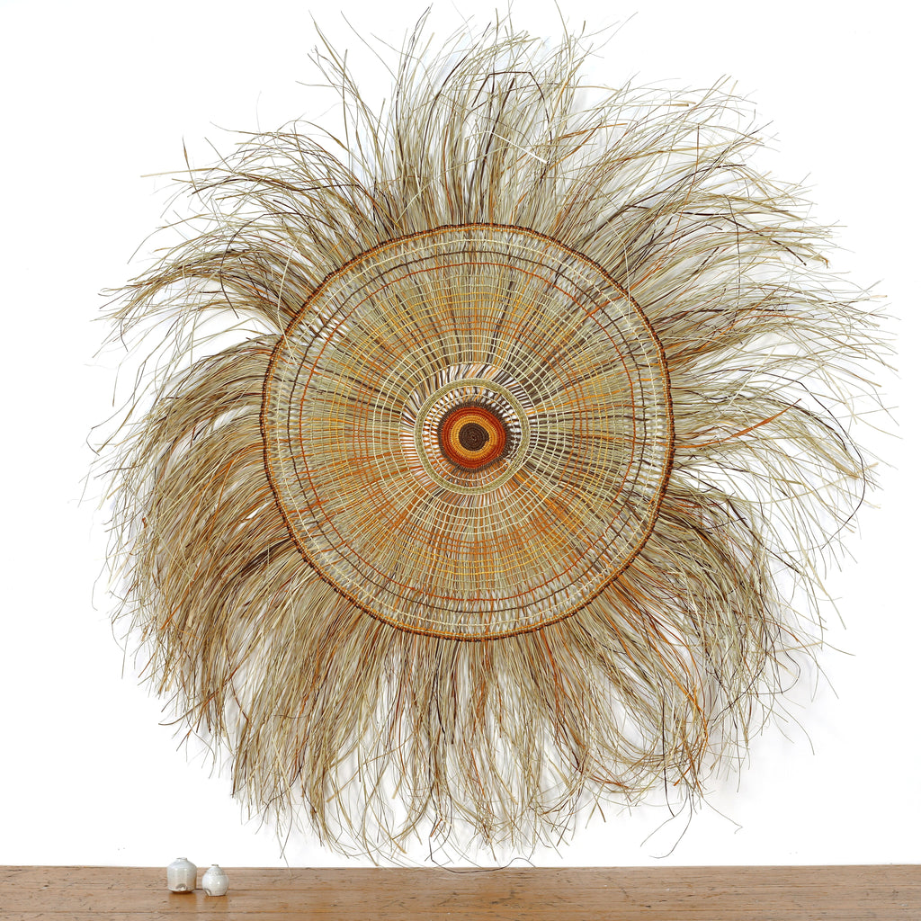 Aboriginal Artwork by Linda Dhapara Garmu - Woven Mat - 170cm