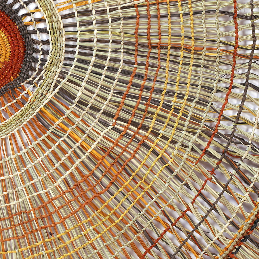 Aboriginal Artwork by Linda Dhapara Garmu - Woven Mat - 170cm