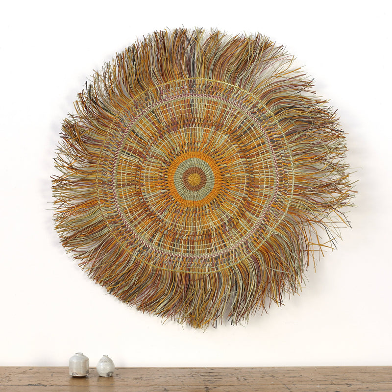 Aboriginal Artwork by Lucy Wanapuyungu, Gapuwiyak - Woven Mat