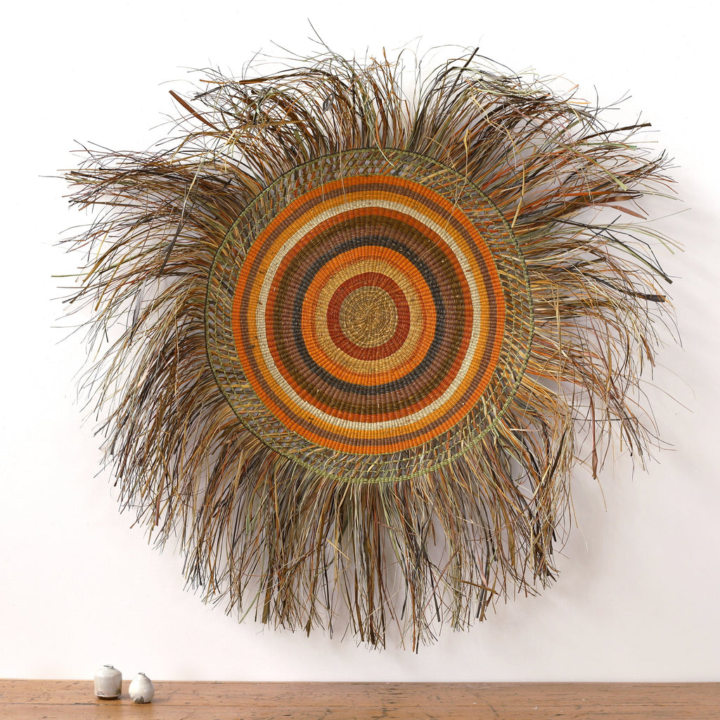 Aboriginal Artwork by Marcia Marrkula Mawulawuy - Woven Mat