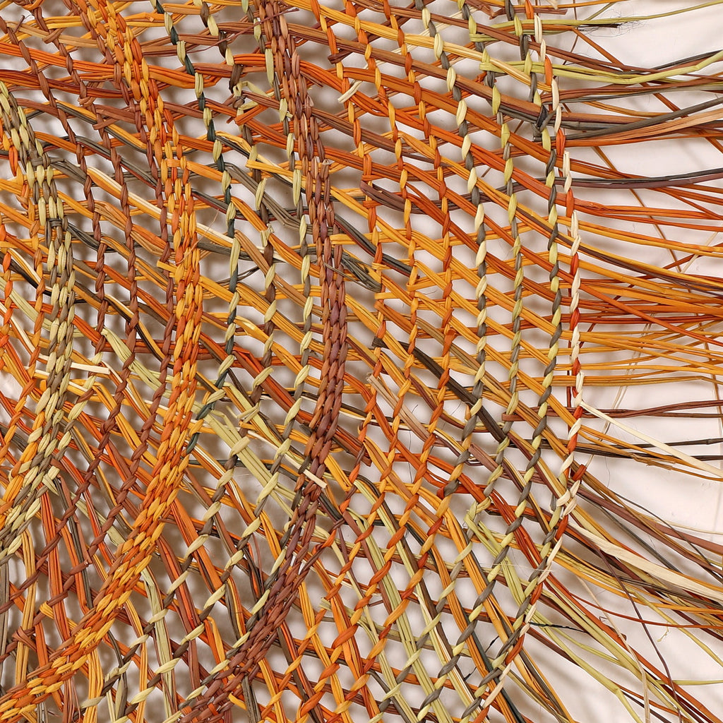 Aboriginal Artwork by Mary Guyula Rruwaypi - Woven Mat - 110cm