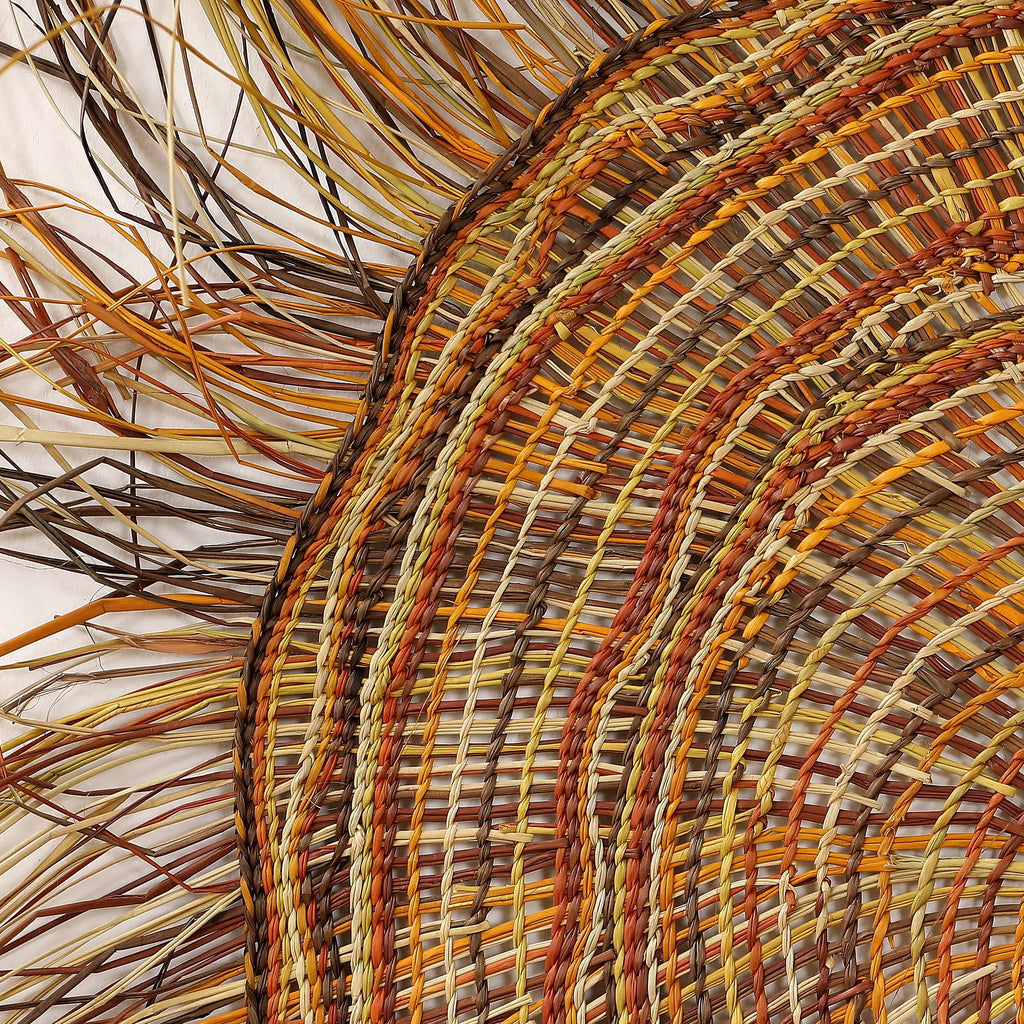 Aboriginal Artwork by Mary Guyula Rruwaypi - Woven Mat - 110cm