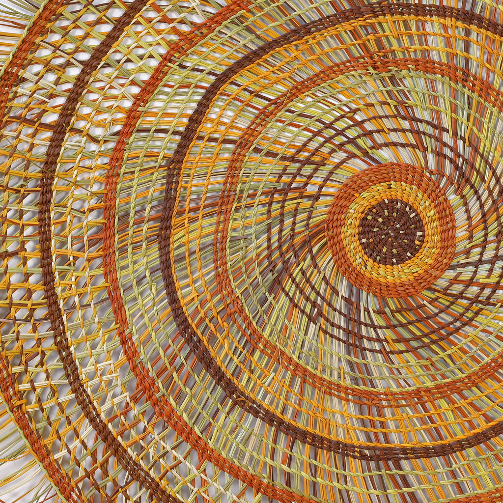 Aboriginal Artwork by Mary Guyula Rruwaypi - Woven Mat - 150cm