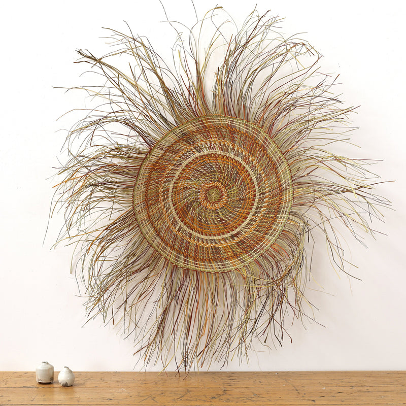 Aboriginal Artwork by Mary Guyula Rruwaypi - Woven Mat