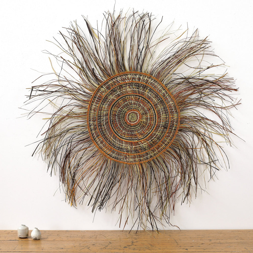 Aboriginal Artwork by Mary Guyula Rruwaypi - Woven Mat