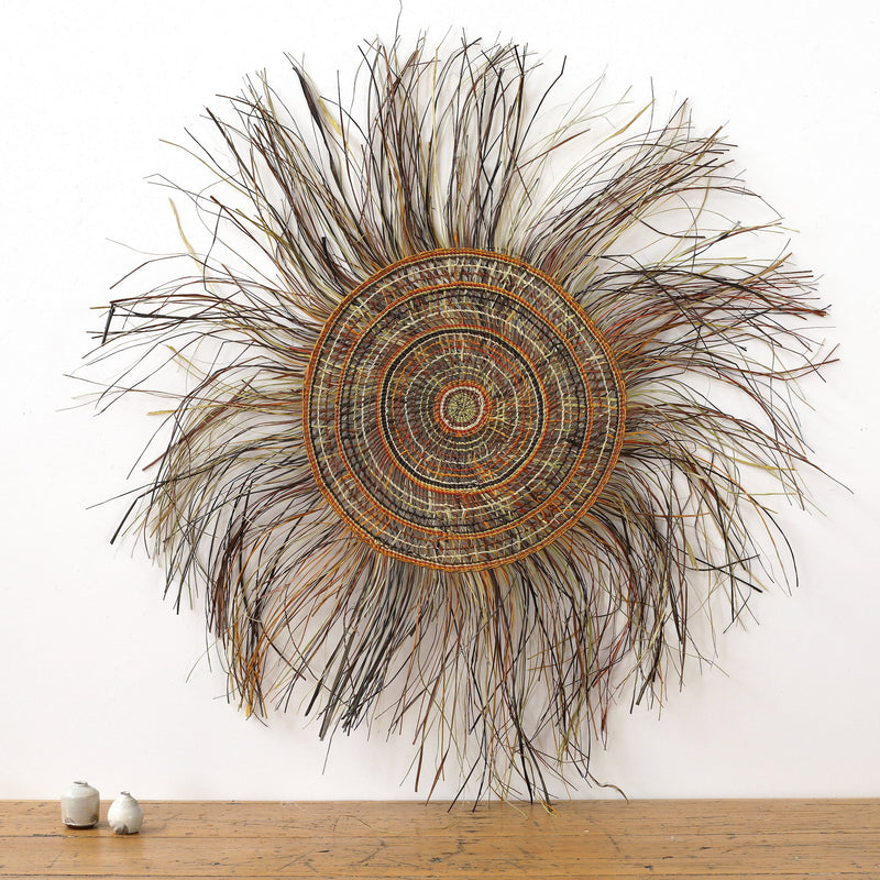 Aboriginal Artwork by Mary Guyula Rruwaypi - Woven Mat