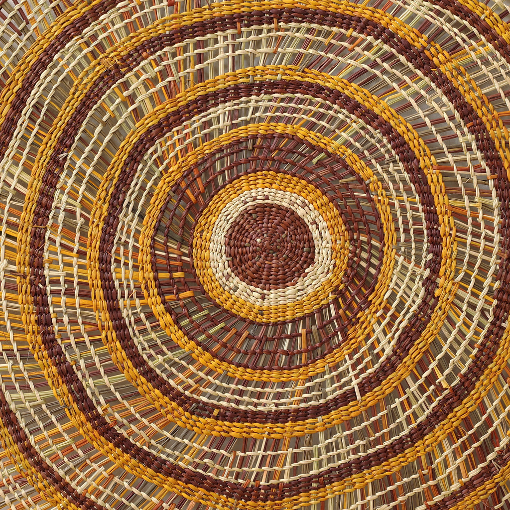 Aboriginal Artwork by Mary Guyula Rruwaypi - Woven Mat