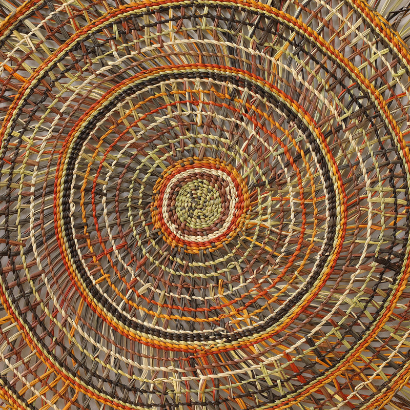 Aboriginal Artwork by Mary Guyula Rruwaypi - Woven Mat