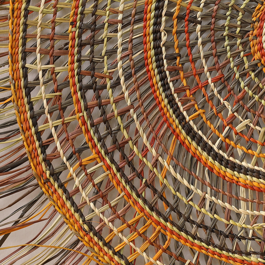 Aboriginal Artwork by Mary Guyula Rruwaypi - Woven Mat